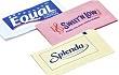 three packets of artificial sweeteners