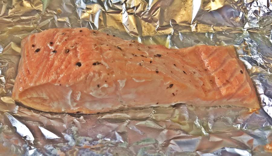 baked salmon salmon baked in aluminium foil