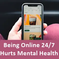 woman online on smartphone