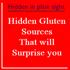 red square with text on Hidden Gluten sources